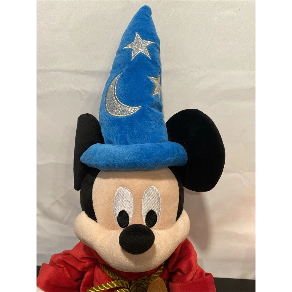 Disney Sorcerer Mickey Mouse Plush Wizard Fantasia Disneyland Walt Disney World.
